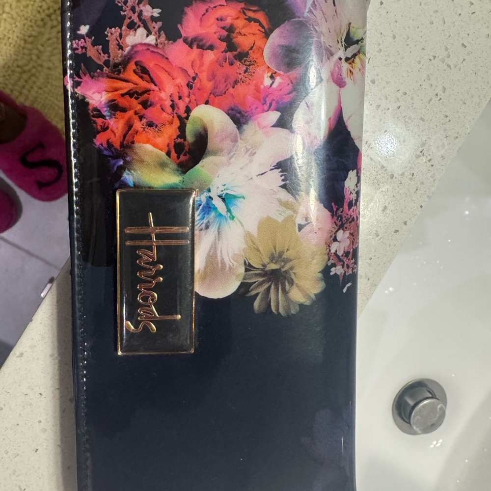 Floral Black Wallet